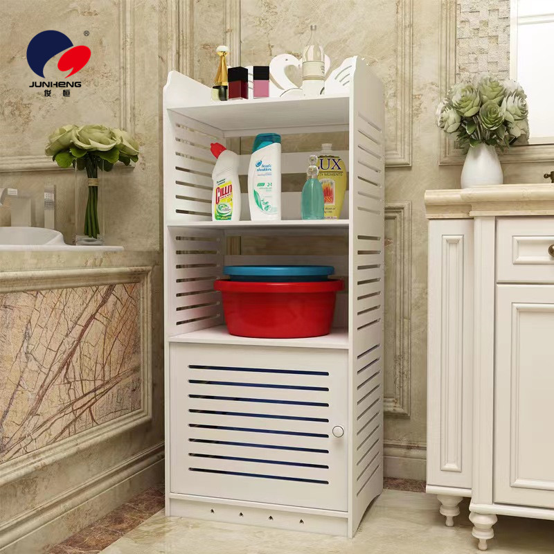 Bathroom storage rack, shower room storage cabinet, kitchen storage, no-drilling floor basin stand, bathroom toilet side cabinet details Picture