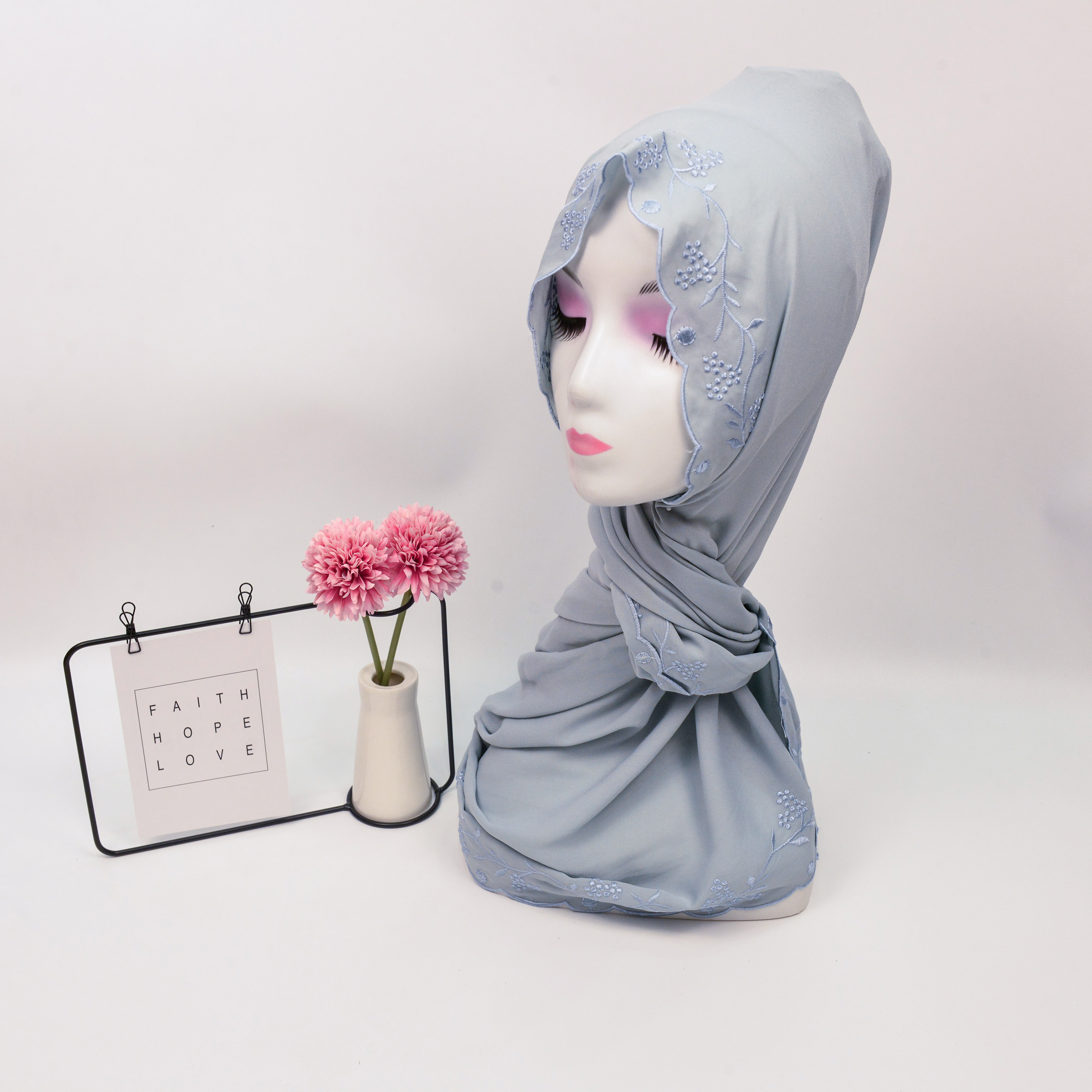 Cross-Border Foreign Trade Wholesale Monochrome Mercerized Cotton Headscarf Female Pure Color Malaysia Sweatshirt Headscarf Spot details Picture