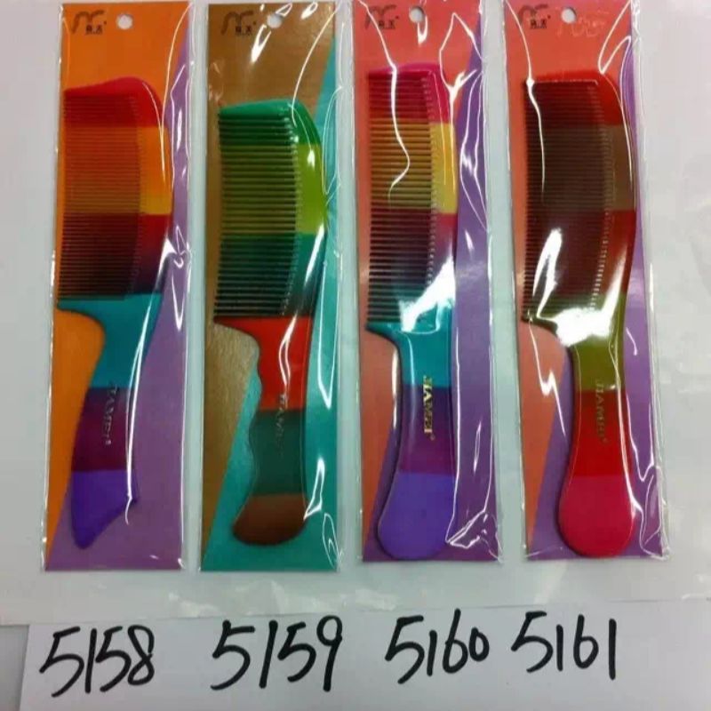 梳子七彩系列塑料梳家用便携塑料梳子卷发长发可爱大齿宽齿梳头实用