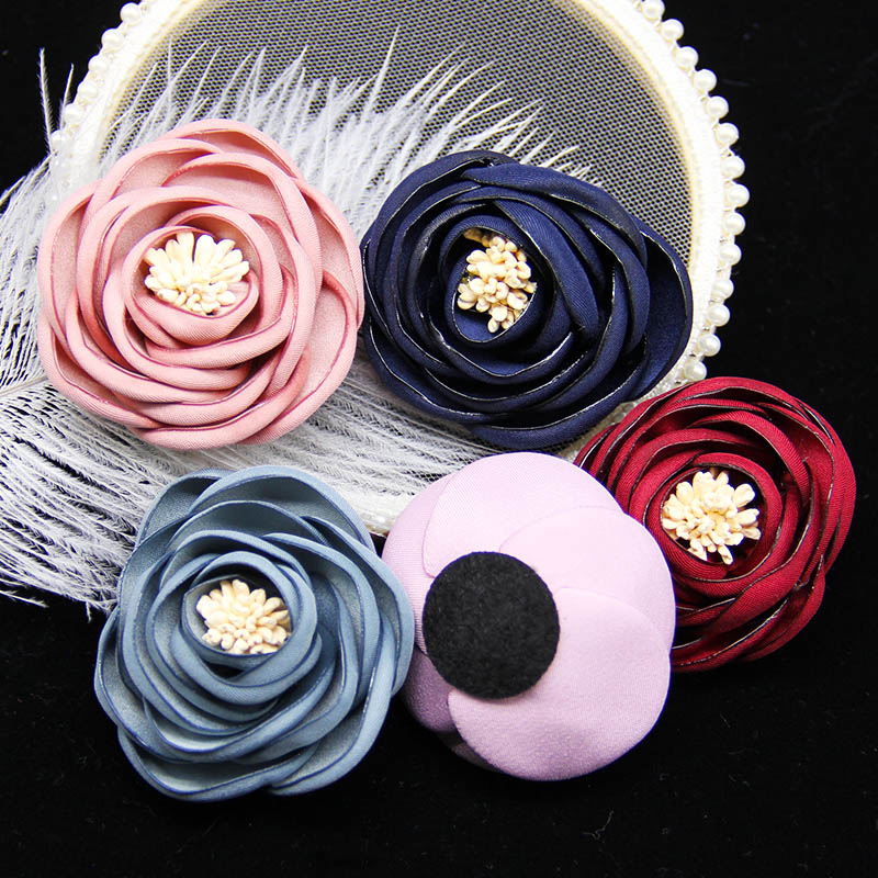 Jian Xin J131B jewelry accessories 5.5CM Korean-style fringed flower handcrafted flower center flower bud handcrafted diy shoe flower flower hair clip accessories Clothing accessories details Picture