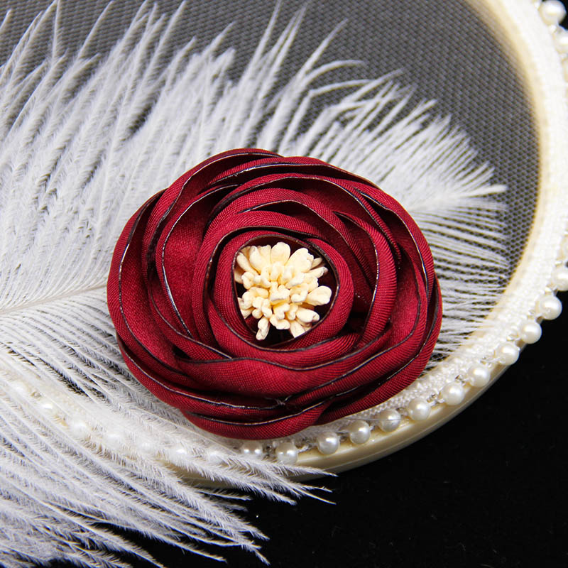 Jian Xin J131B jewelry accessories 5.5CM Korean-style fringed flower handcrafted flower center flower bud handcrafted diy shoe flower flower hair clip accessories Clothing accessories Item Picture