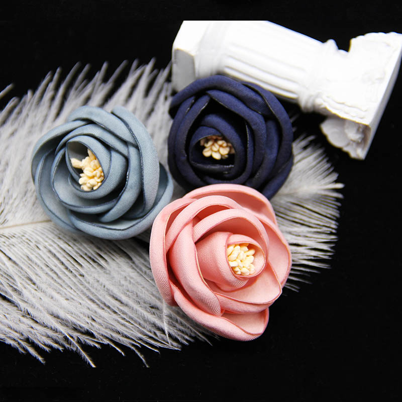 Jian Xin J131A jewelry accessories 4.5CM Korean-style fringed flower handcrafted flower center flower bud handcrafted diy shoe flower flower hair clip accessories Clothing accessories Item Picture