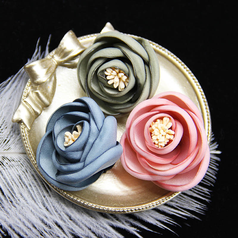 Jian Xin J131A jewelry accessories 4.5CM Korean-style fringed flower handcrafted flower center flower bud handcrafted diy shoe flower flower hair clip accessories Clothing accessories Application Scenario