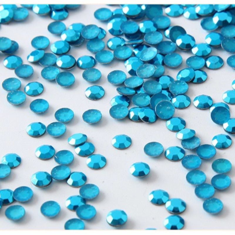 厂家直销铝制八角片 彩色耐磨环保烫片 八角片装饰配件辅料批发  蓝色