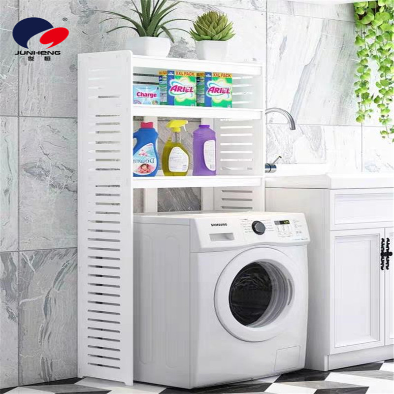 Balcony washing machine storage rack, multi-layer drum flip cover agitator top opening cover, bathroom storage cabinet specially designed pic 3