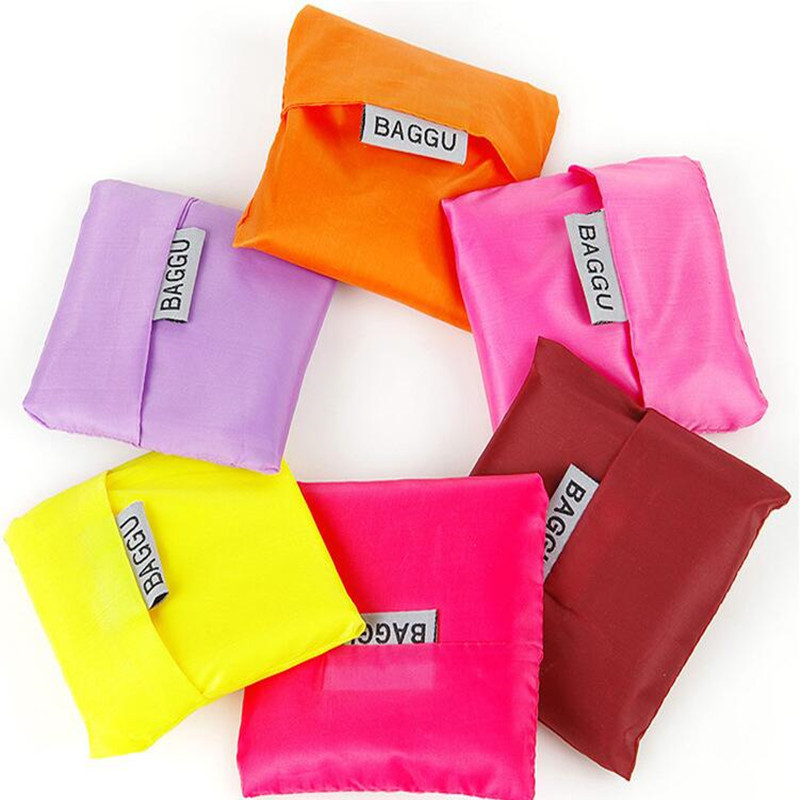 TS折叠购物袋手提袋创意礼品购物袋涤纶 折叠纯色折叠购物袋方包详情1
