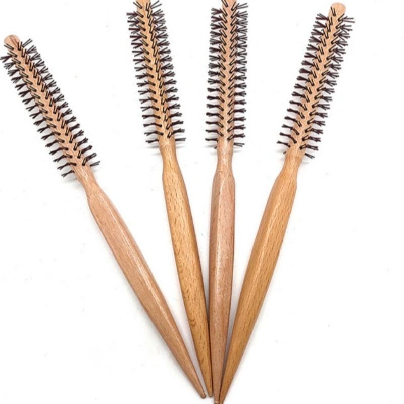 Visso Wood Roller Comb Curling Iron Fringe Curl Comb High-Grade Hair Comb Home Boutique Comb Manufacturers Direct Sales details Picture