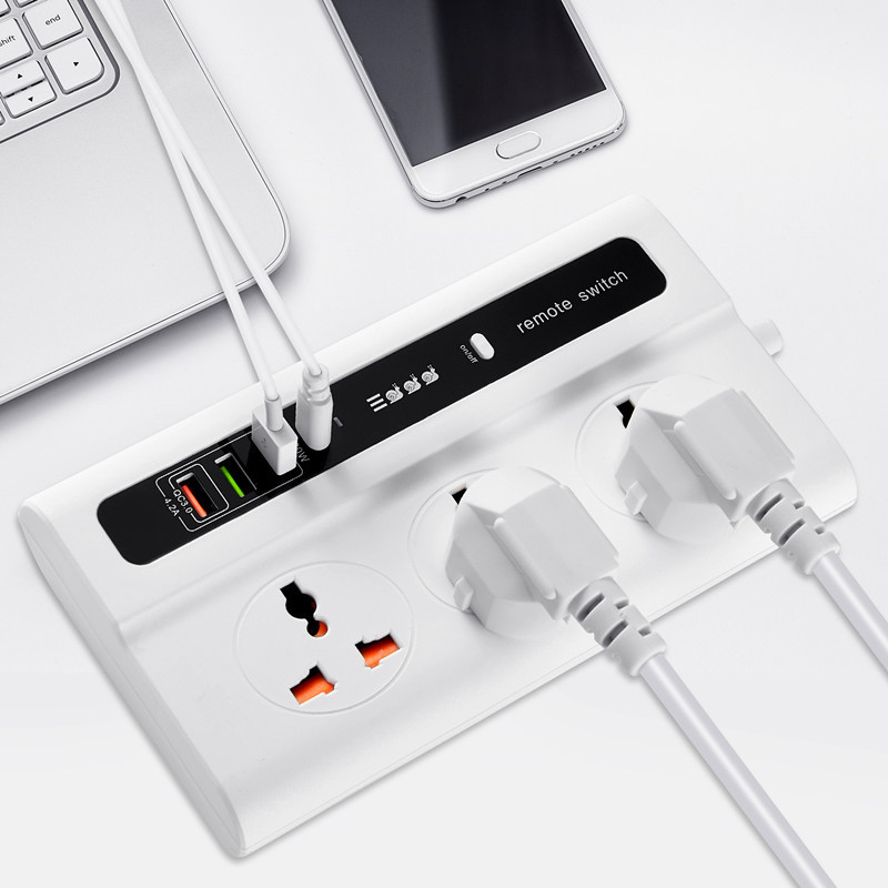 Remote Control Can Control The Switch 4Usb Pd20w Fast Charge +Qc3.0 Dual Fast Charge Specification drawing