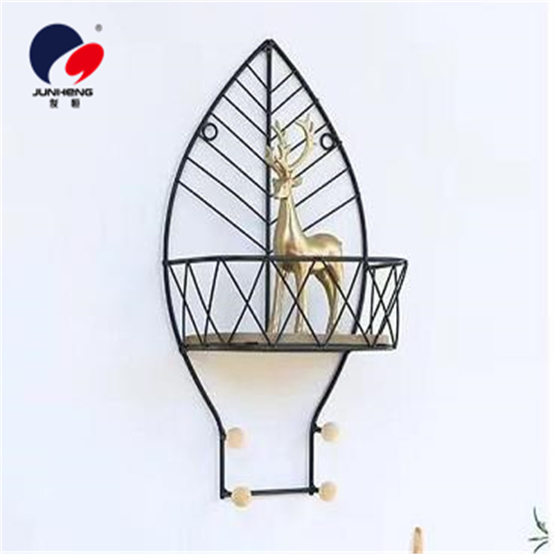 Creative wall shelves without drilling, ironwork wall hanging baskets for living rooms and bedrooms, and wall cosmetic storage hanging racks details Picture
