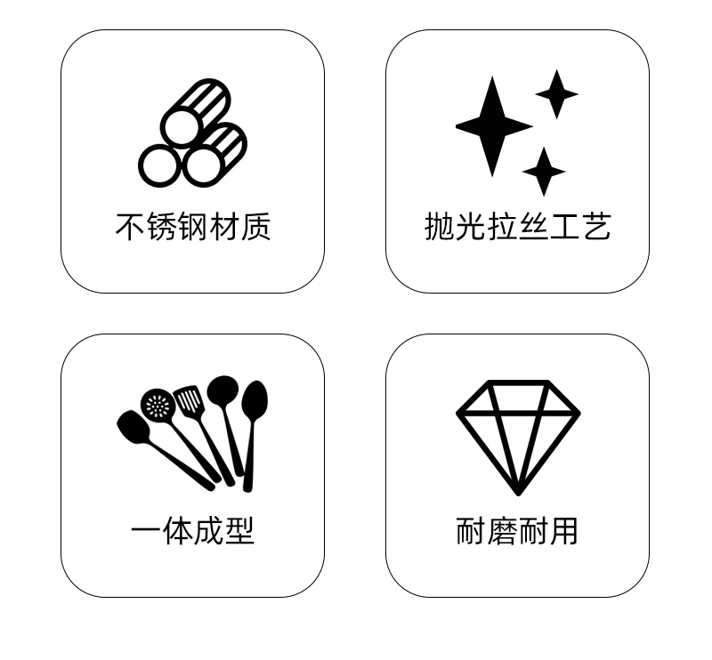 ABR-0282不锈钢锅铲粥勺大汤勺漏勺饭勺家用厨具套装烹饪炒菜勺铲详情2