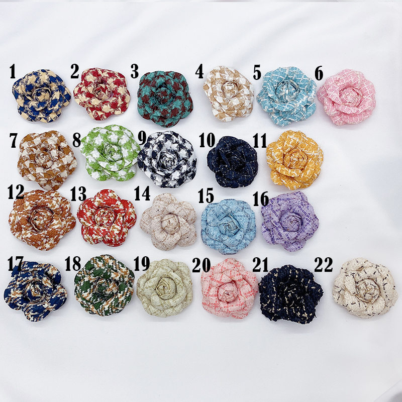 Jian Xin J571 jewelry accessories: Korean-style chanel-shaped flower handcrafted autumn and winter collection, fabric flower bud handcrafted diy shoes, camellia flower hairpin accessories, clothing accessories Item Picture