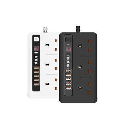 British Special 5Usb Timing Socket Socket Intelligent Identification Charging Port Pc Fire Retardant Wiring Drag Board