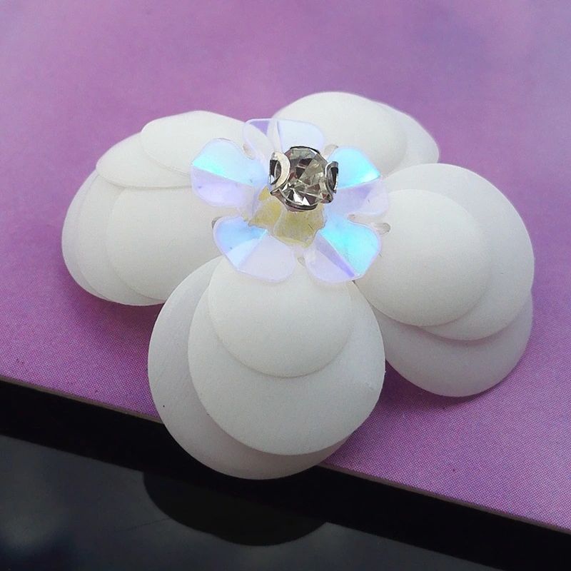 DIY手工钉珠亮片花珠片花朵磁白亮彩袜子鞋帽装饰服装辅料