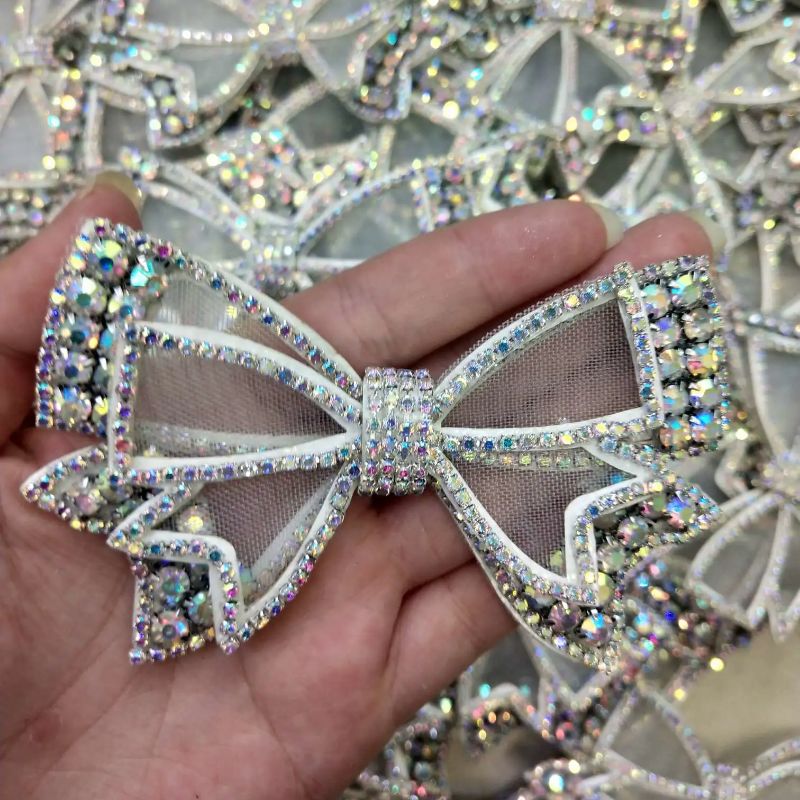 High-End Bow Shoes Flower Manufacturers Direct Sales Clothing Accessories Accessories Accessories Bow Decoration Specification drawing