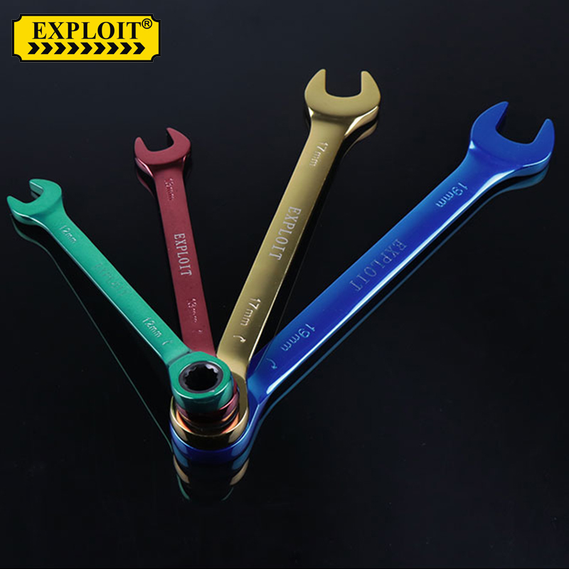  EXPLOIT  固定头彩色棘轮扳手  12mm两用棘轮扳手  020522详情6