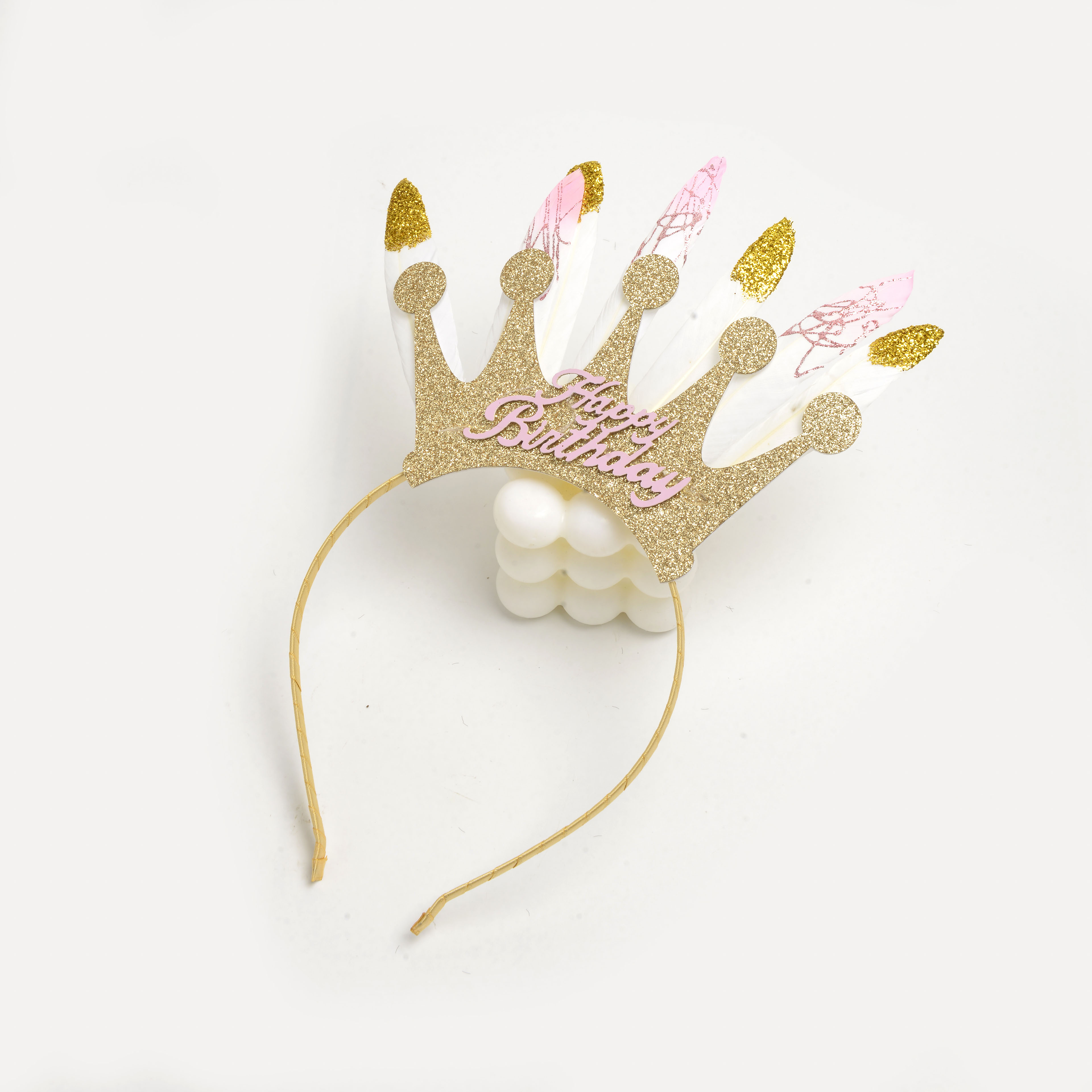 New creative golden crown shape lovely children's decorative headband birthday party hair accessories wholesale Specification drawing