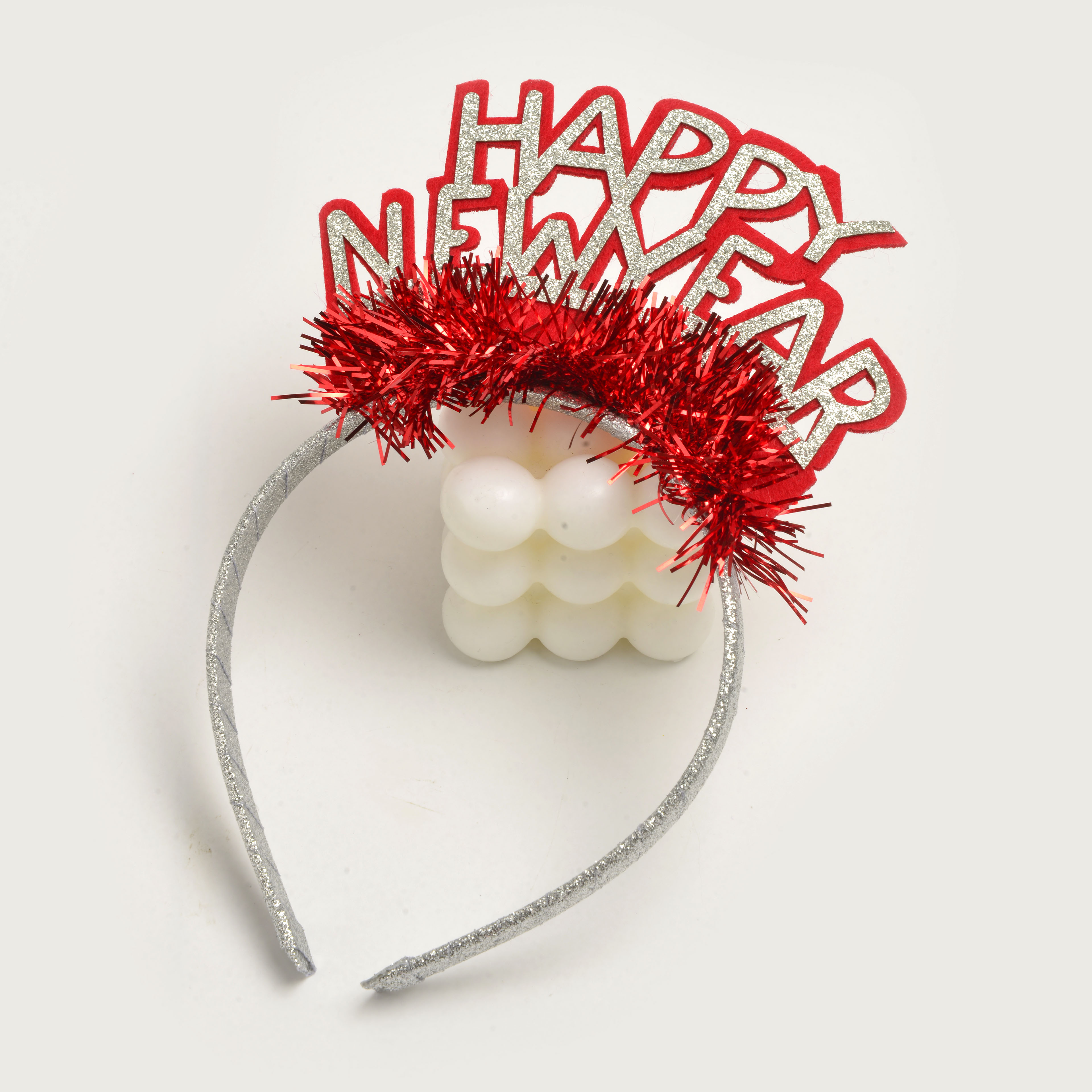 New creative pink and purple happy New Year letter shape lovely children's decorative headband holiday party hair accessories wholesale Specification drawing