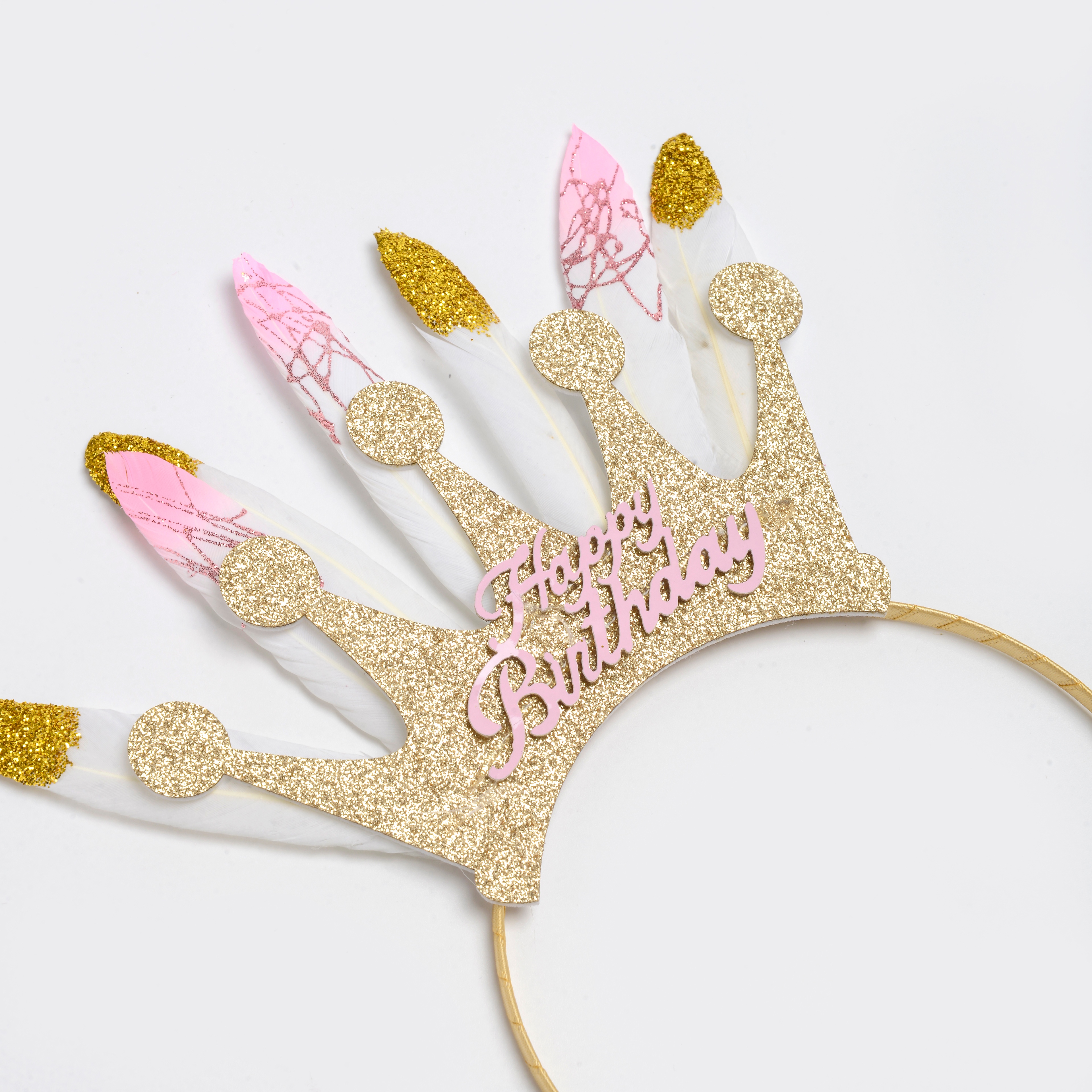 New creative golden crown shape lovely children's decorative headband birthday party hair accessories wholesale details Picture