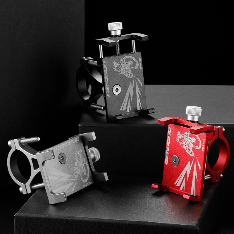 2925 aluminum alloy mobile phone stand, mountain bike aluminum alloy mobile phone stand, mobile phone holder, electric battery, motorcycle navigation, mobile phone bracket details Picture