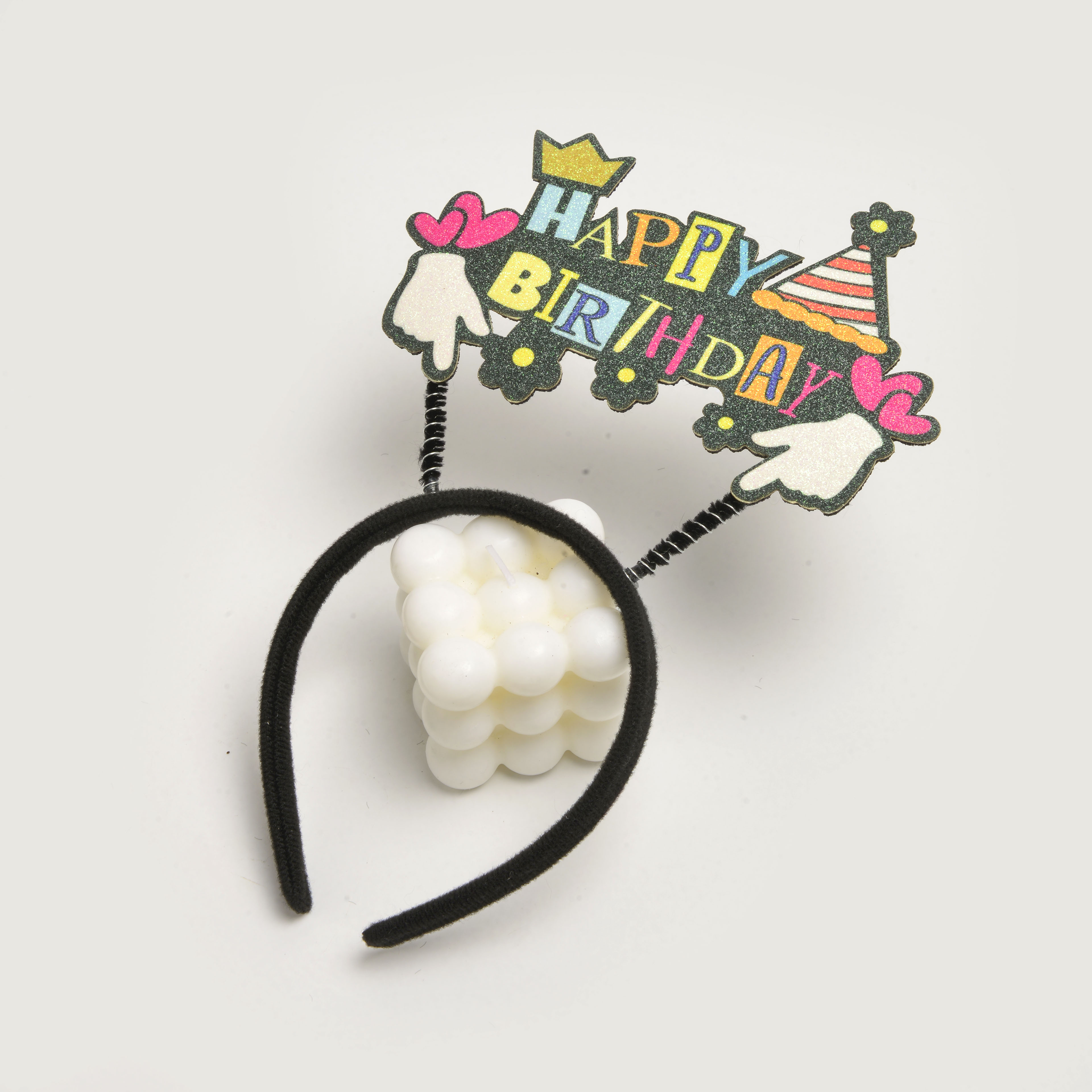 New creative birthday letter shape lovely children's decorative headband holiday birthday party hair accessories wholesale Specification drawing