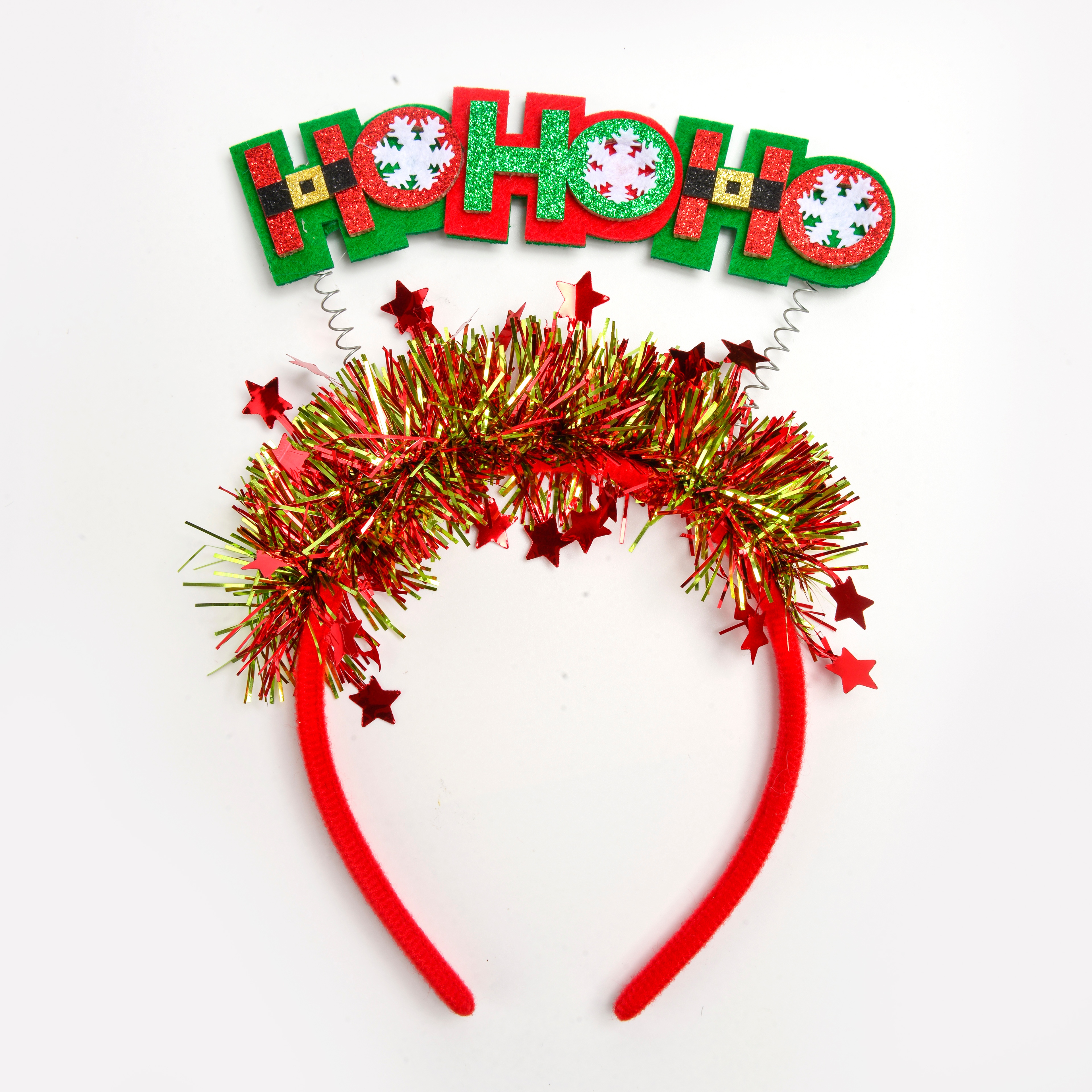 New creative red and green ribbon letter shape lovely children's decorative headband Christmas holiday party hair accessories wholesale thumbnail