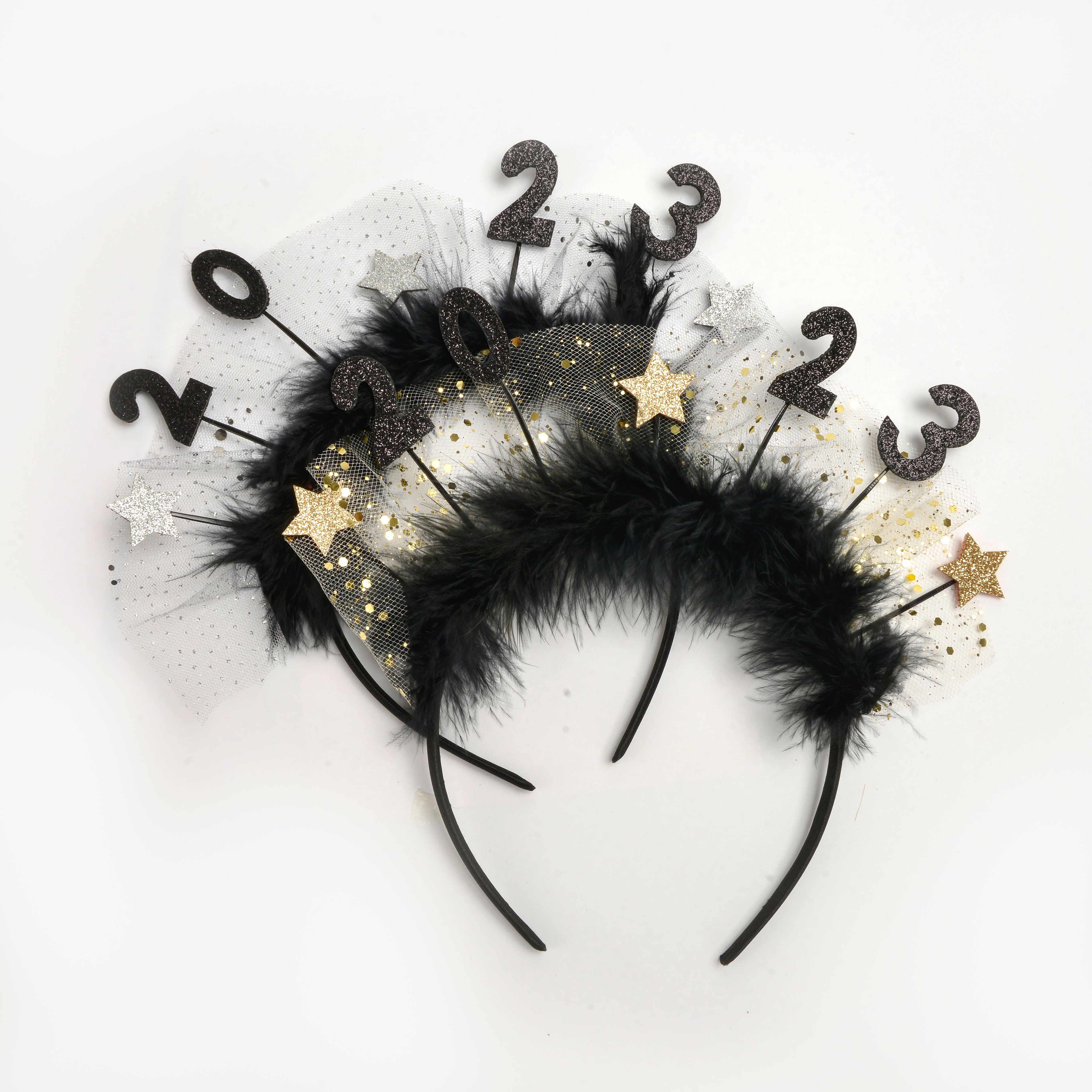 New creative plush number 2023 lovely children decorative headband Holiday party stage performance props hair accessories wholesale thumbnail