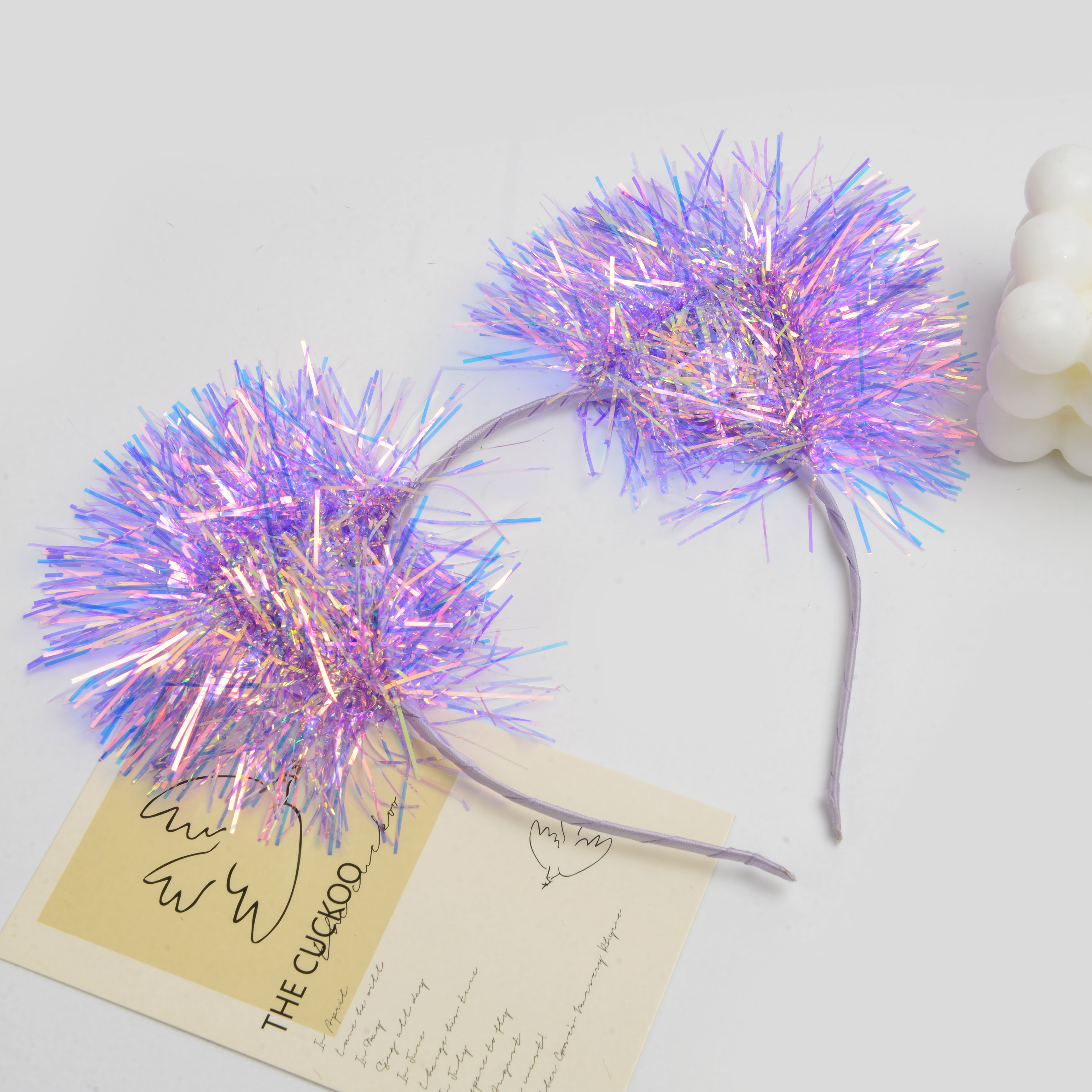 New creative ribbon hair ball shape lovely children's decorative headband holiday party hair accessories wholesale thumbnail