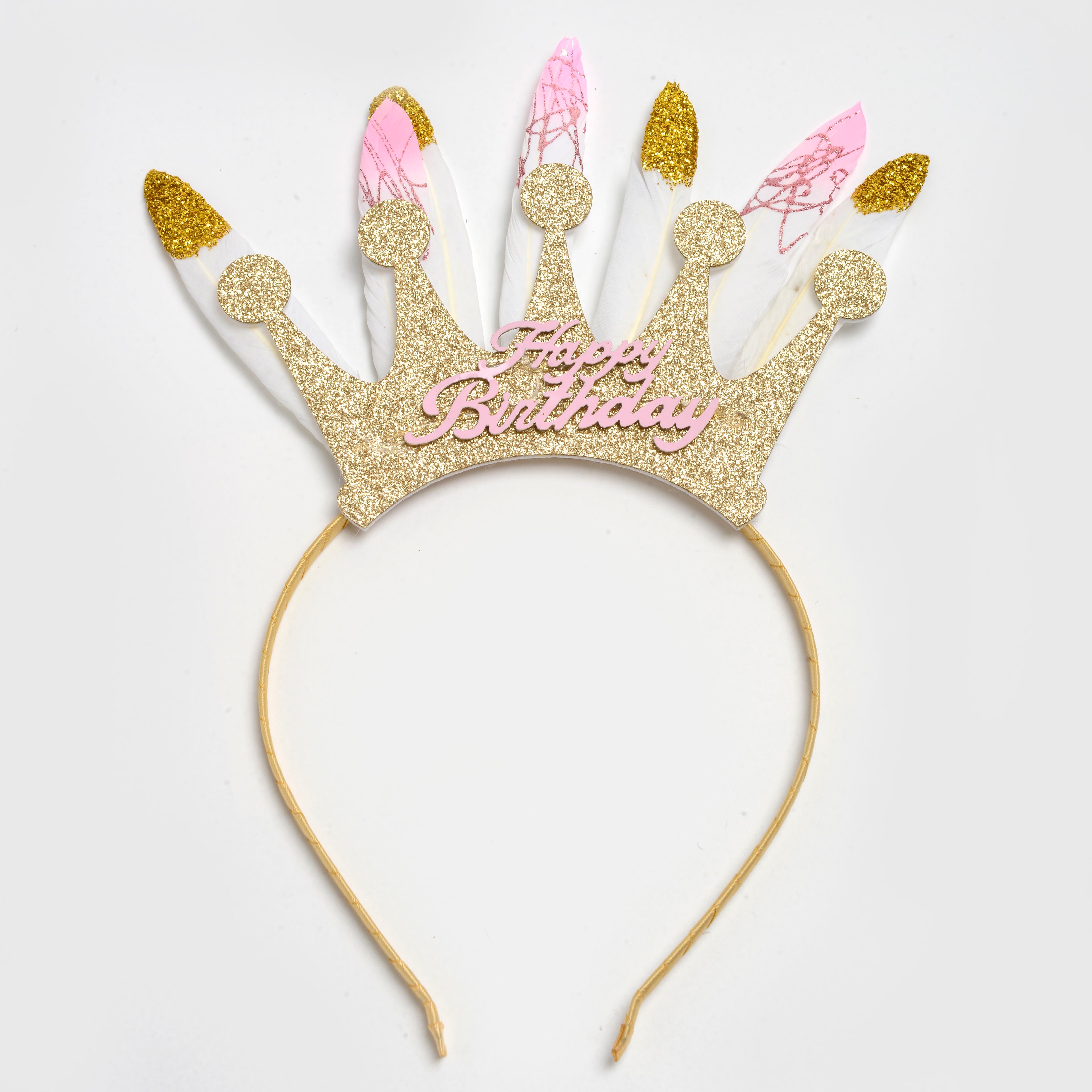 New creative golden crown shape lovely children's decorative headband birthday party hair accessories wholesale full figure