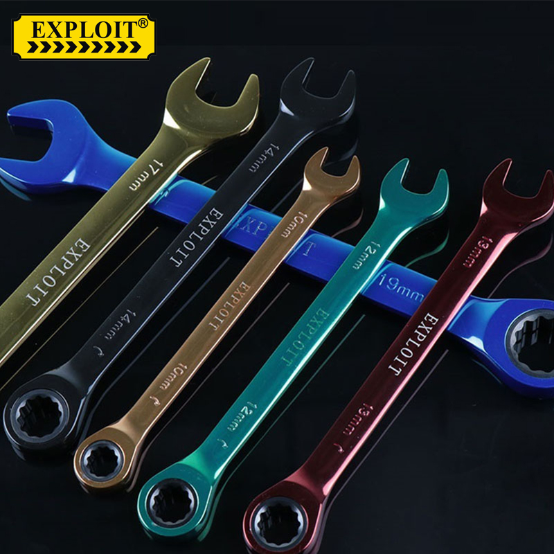  EXPLOIT  固定头彩色棘轮扳手  12mm两用棘轮扳手  020522详情4