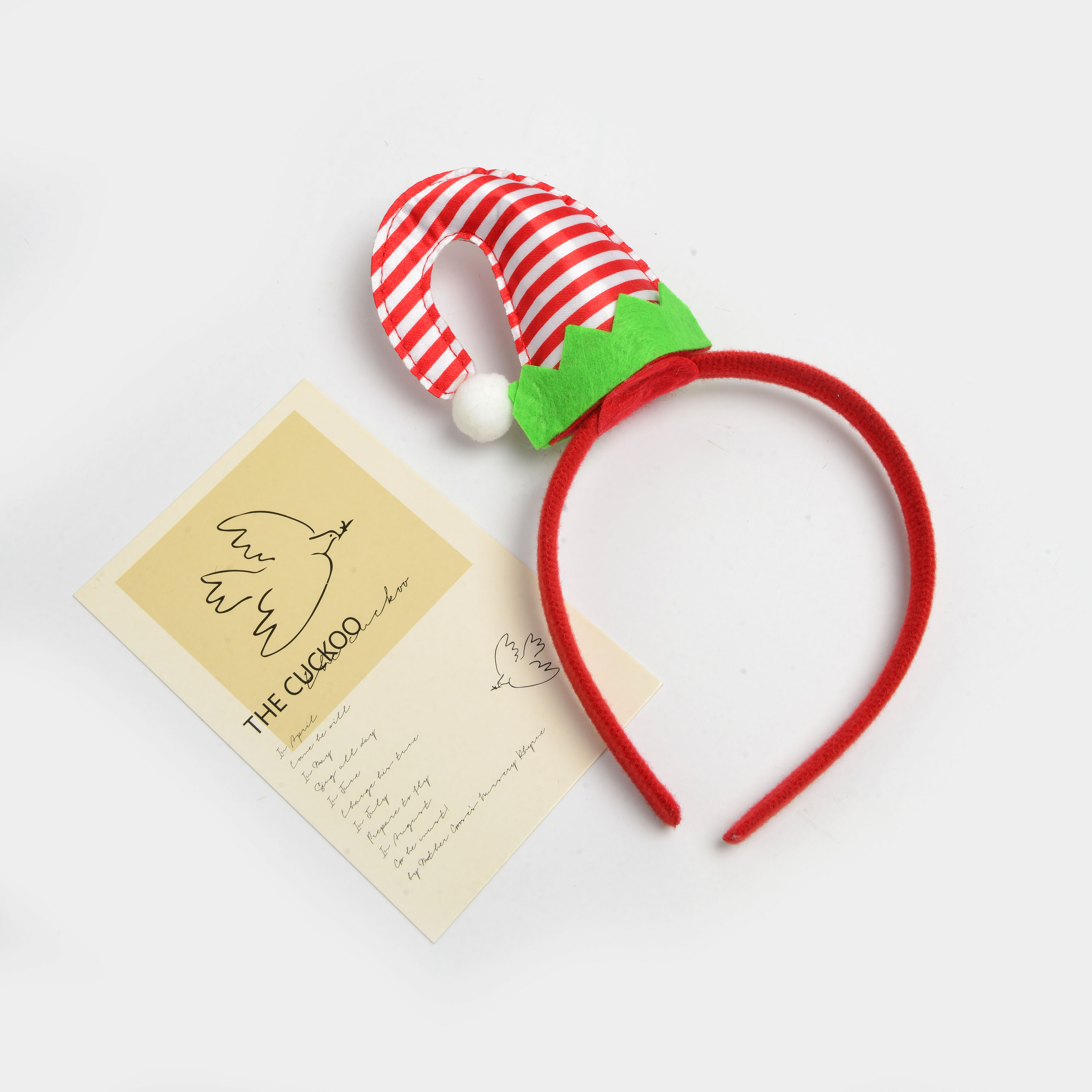New creative red Santa hat shape lovely children's decorative headband Christmas party hair accessories wholesale Specification drawing