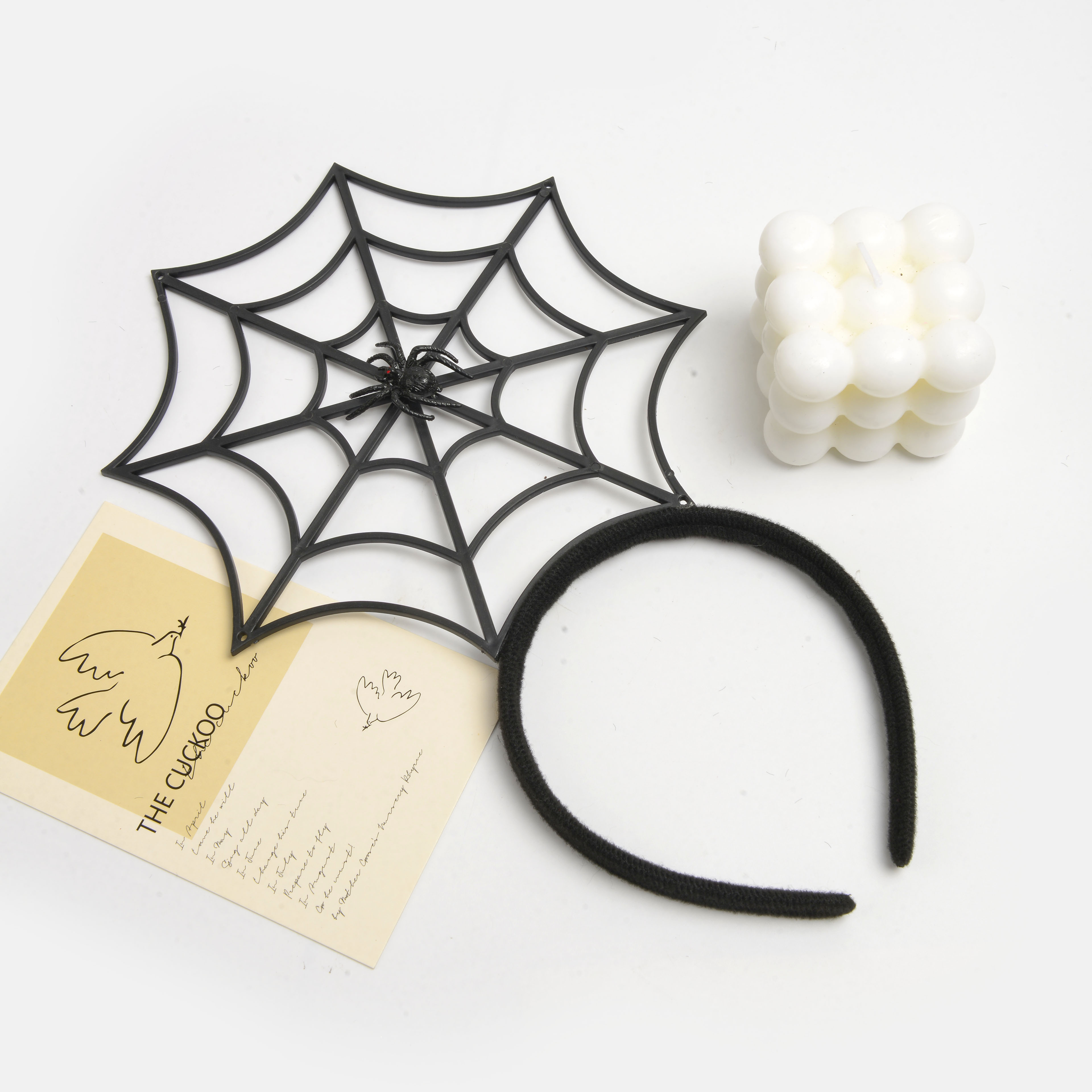 New creative black spider web shape cute children's decorative headband Halloween holiday party hair accessories wholesale full figure