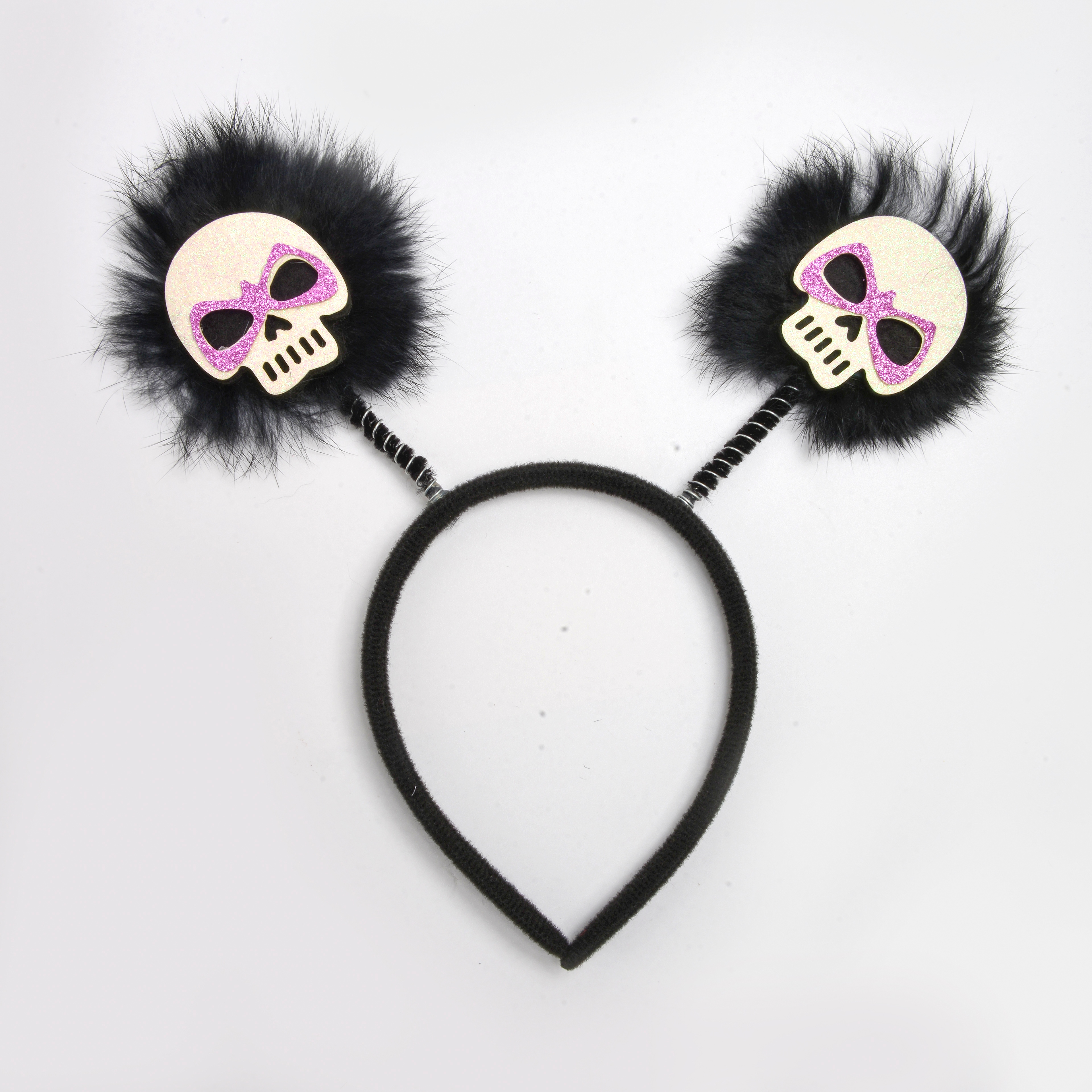 New creative black spring skull shape cute children's decorative headband holiday Halloween party hair accessories wholesale full figure