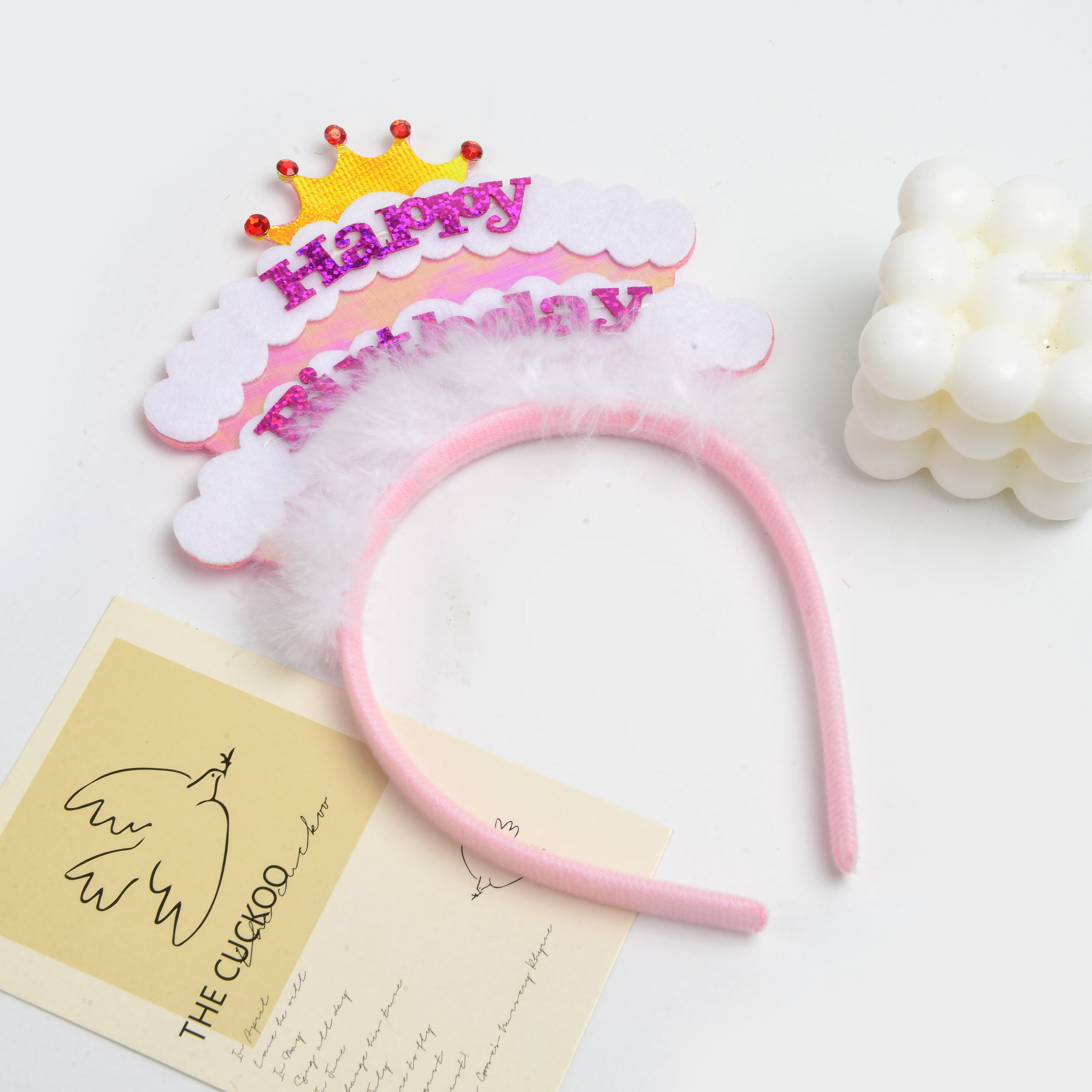 New creative red birthday cake shape lovely children decoration headband birthday party hair accessories wholesale Application Scenario