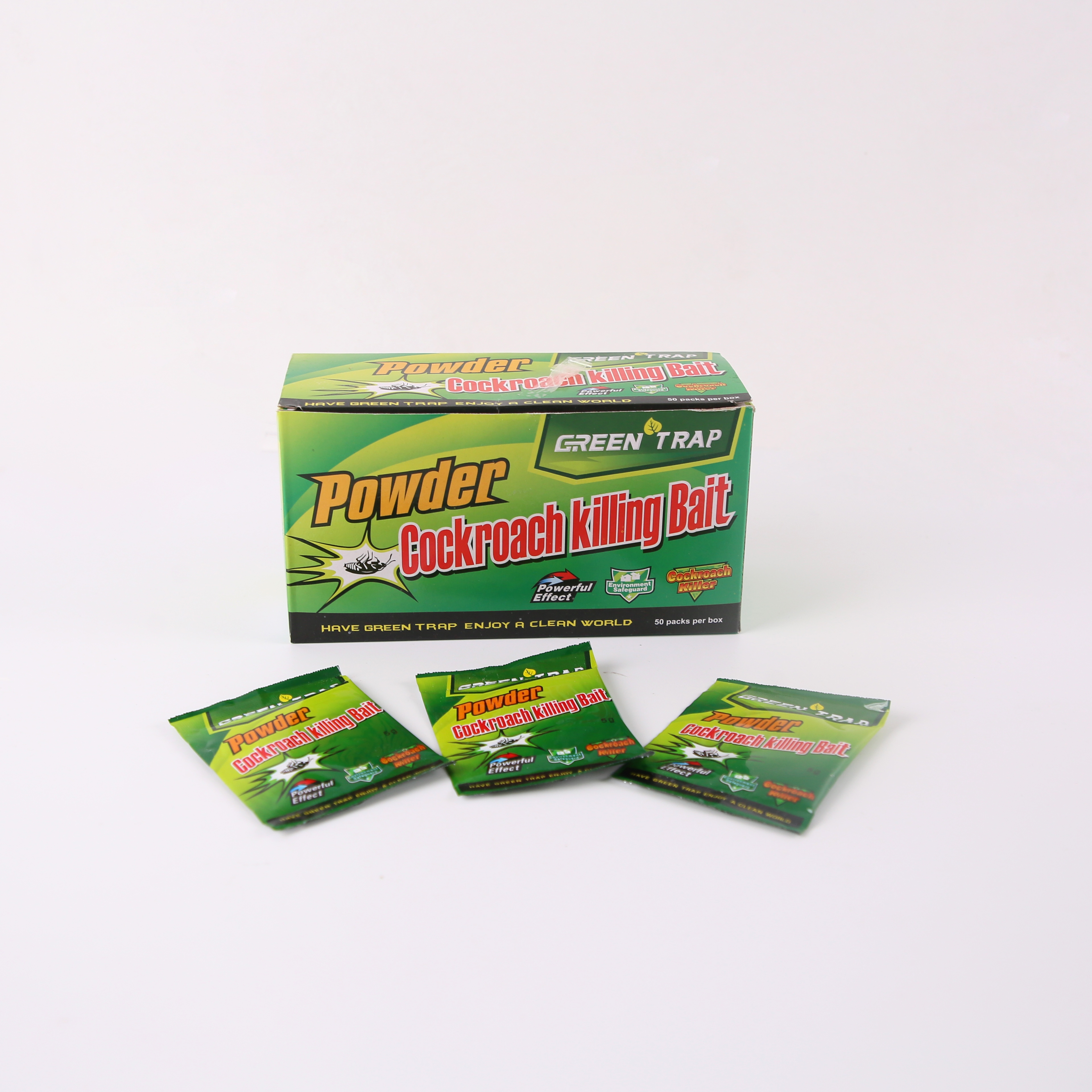 Green Leaf Cockroach Medicine Glue Baits Kill Cockroach Home Kill Cockroach Cockroach Cleaning Powder Wholesale Department Store details Picture