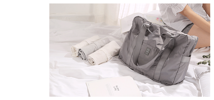 TS大容量旅行袋手提健身韩版行李包女待产收纳袋子可折叠轻便旅行包详情8