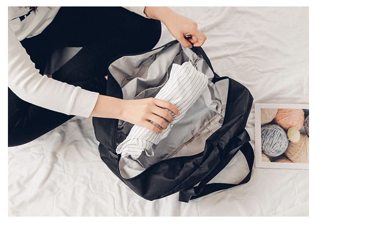 TS大容量旅行袋手提健身韩版行李包女待产收纳袋子可折叠轻便旅行包详情17