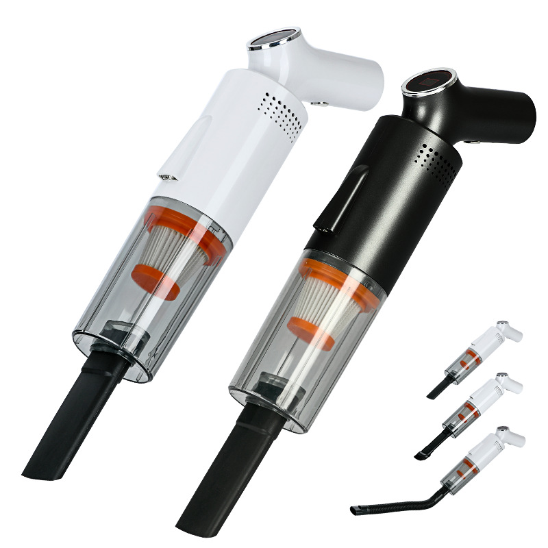 Car wireless vacuum cleaner digital display large suction portable small handheld vacuum cleaner with light home car two vacuum cleaner QW190 thumbnail