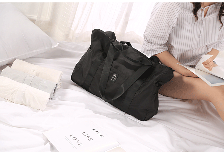 TS大容量旅行袋手提健身韩版行李包女待产收纳袋子可折叠轻便旅行包详情15