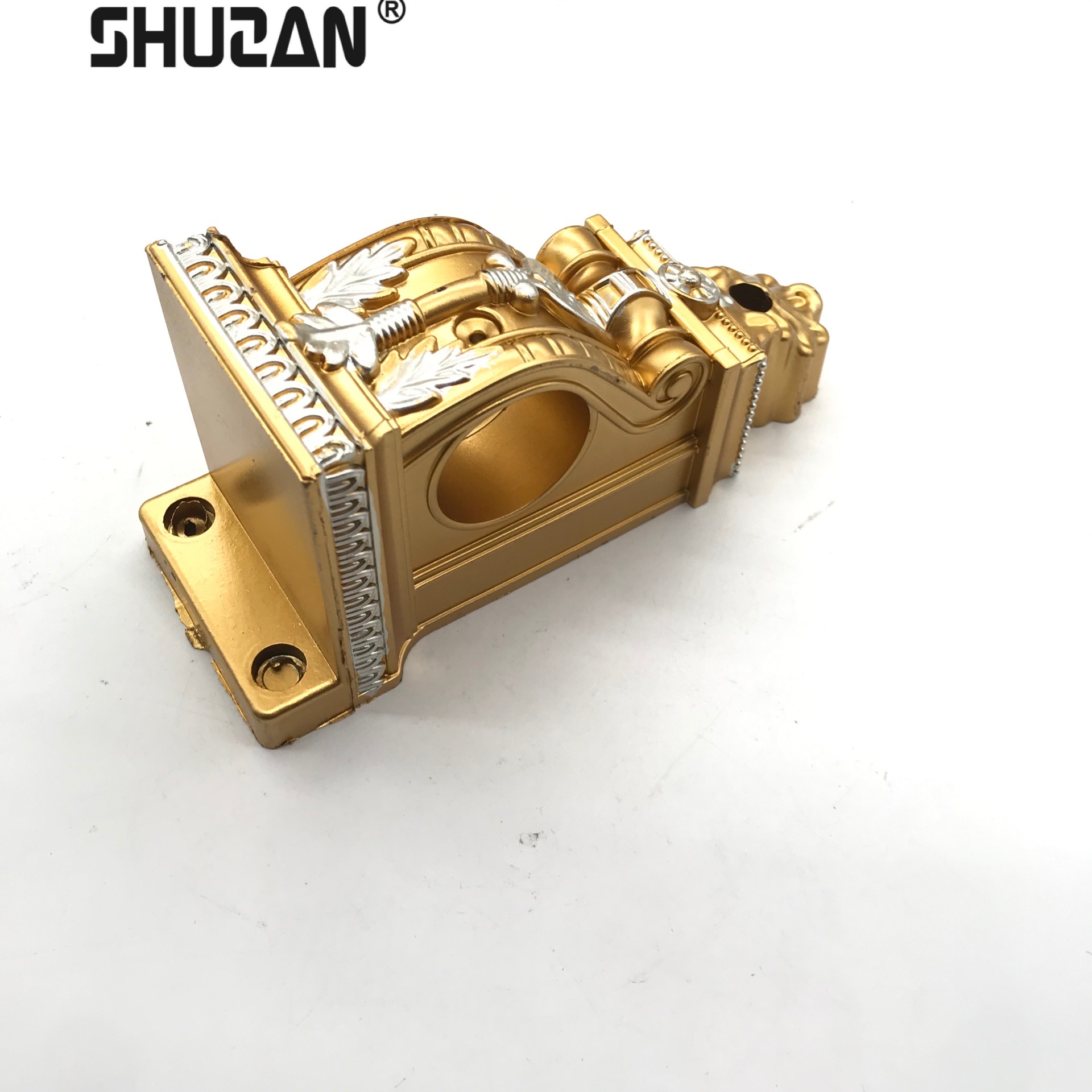 Rich manufacturers direct sales of old curtain single bracket Old Roman rod bracket thickened single frame round hole square bottom single bracket thumbnail