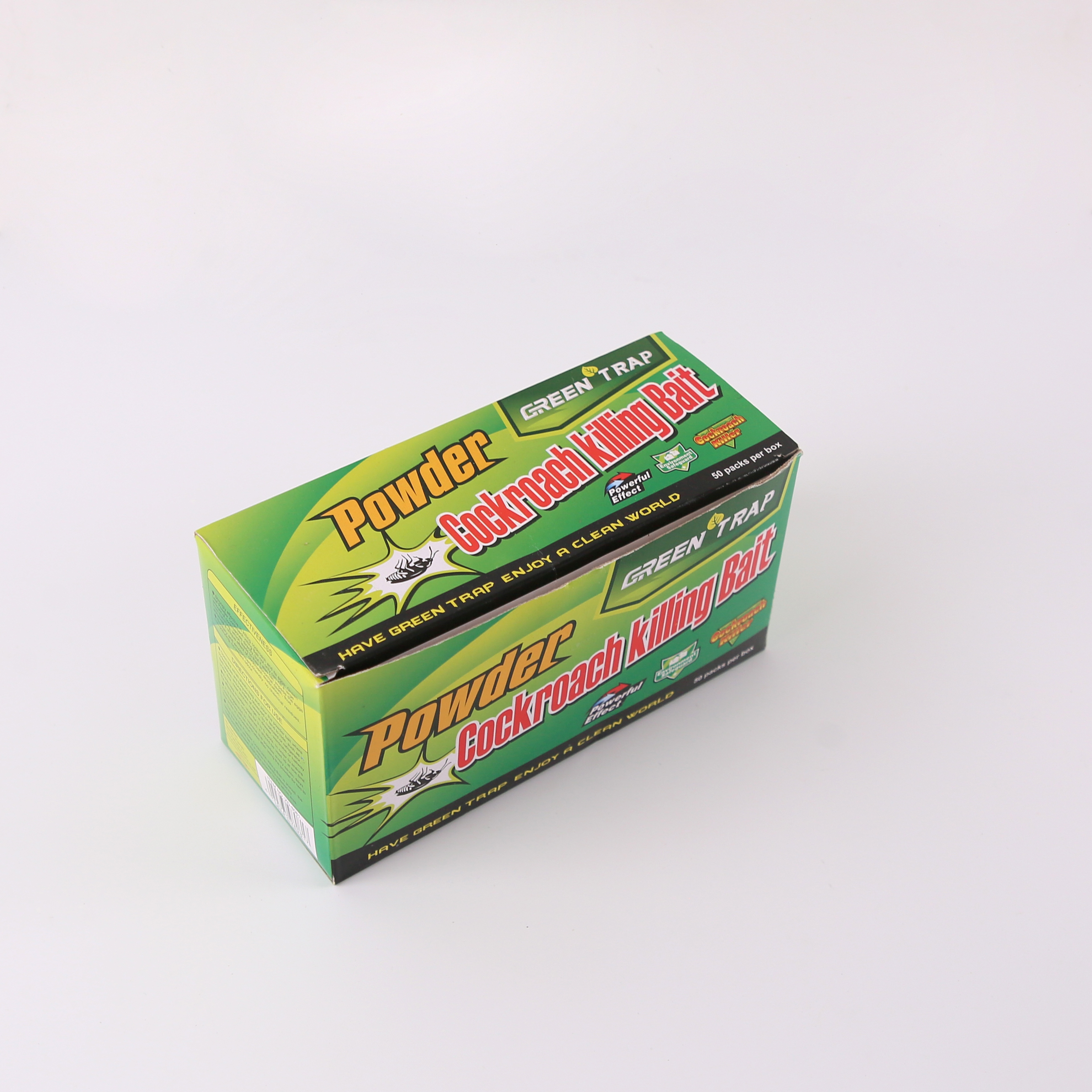 Green Leaf Cockroach Medicine Glue Baits Kill Cockroach Home Kill Cockroach Cockroach Cleaning Powder Wholesale Department Store Specification drawing