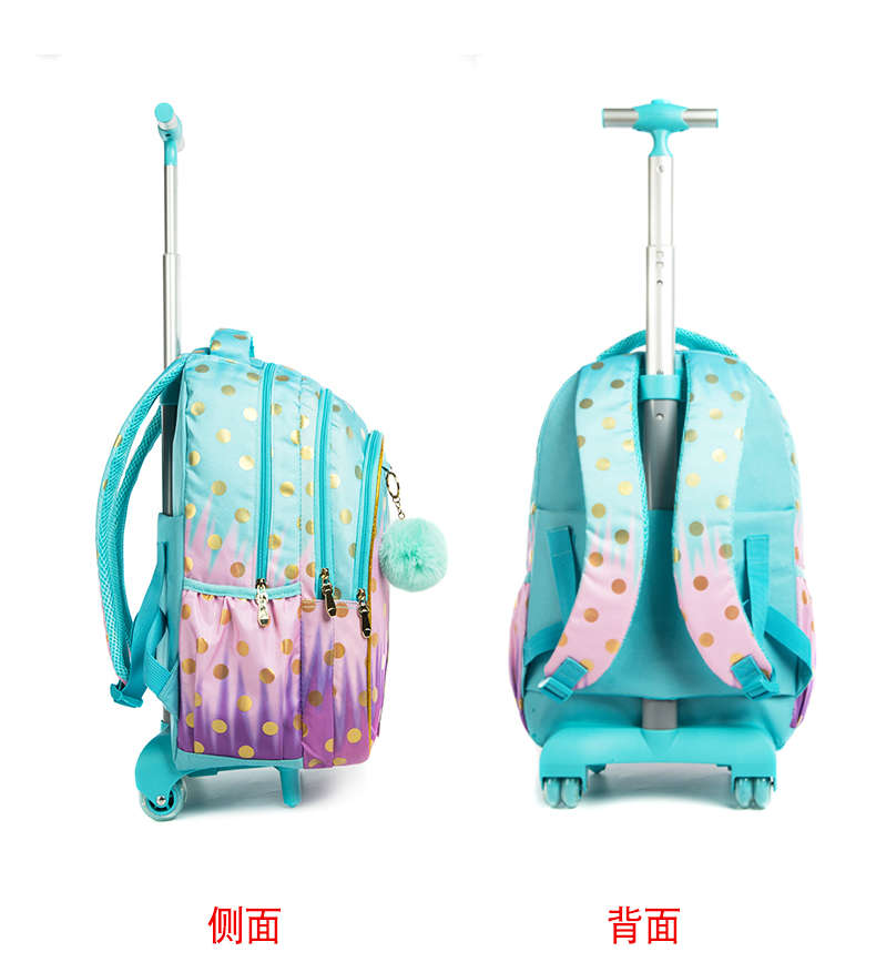 亮片铁塔2-4-6年级小学生拉杆包三件套减负透气男女儿童16寸双肩详情14