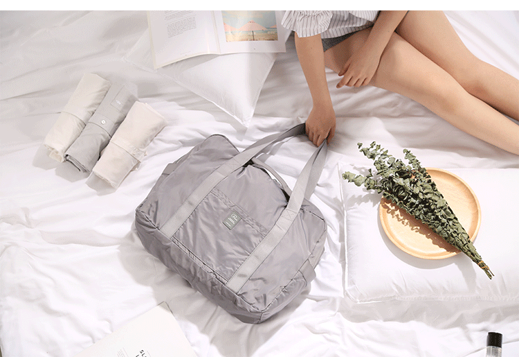 TS大容量旅行袋手提健身韩版行李包女待产收纳袋子可折叠轻便旅行包详情9