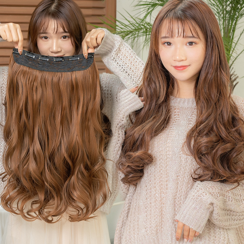 Big bo wave wig six clips of curly hair pieces connected to a piece of curly hair big bo wave wig women long curly hair wholesale full figure