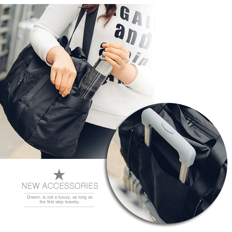 TS大容量旅行袋手提健身韩版行李包女待产收纳袋子可折叠轻便旅行包详情20