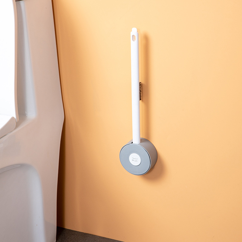 Silicone toilet brush set