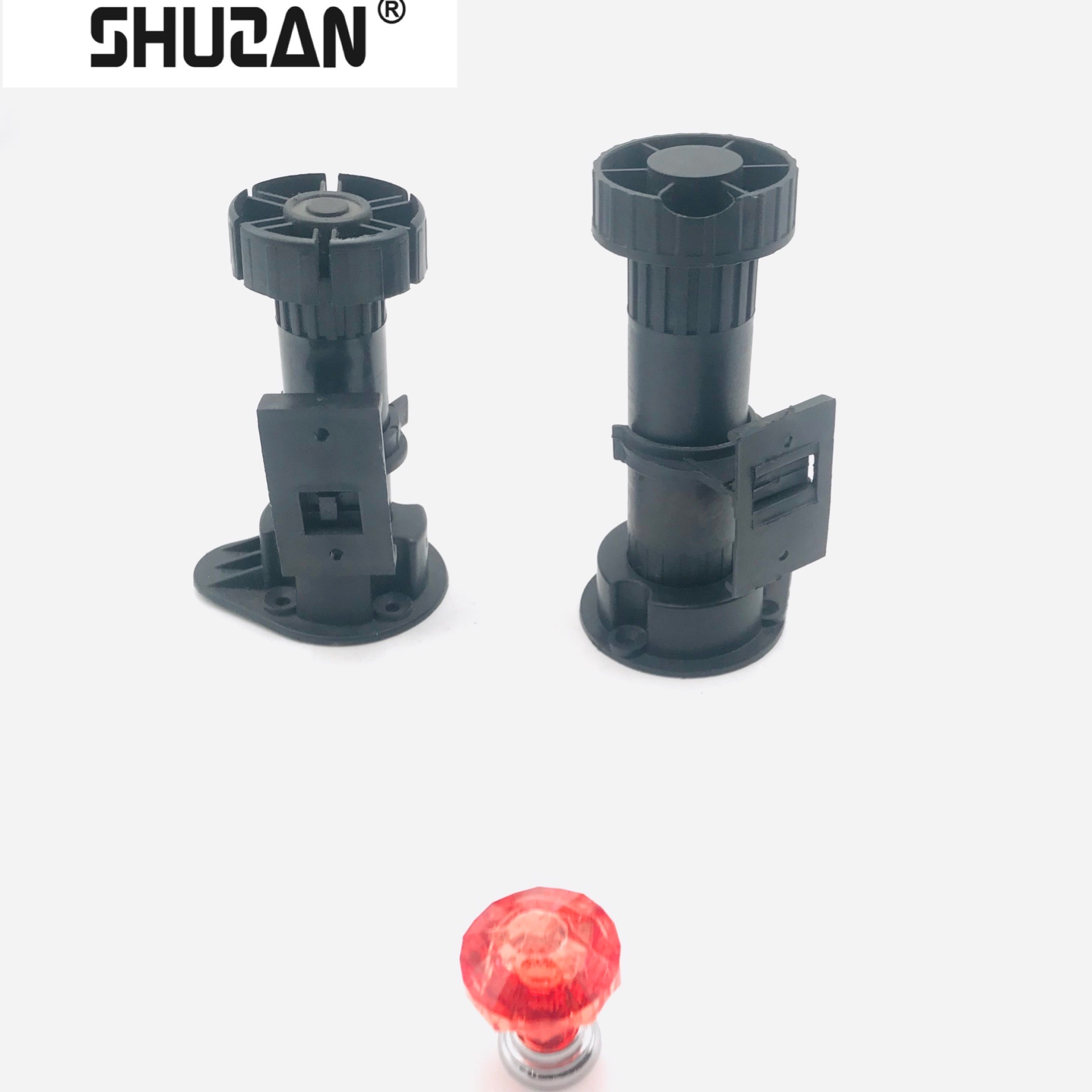 Factory direct sofa feet Black cabinet Adjustable plastic cabinet feet TV cabinet furniture feet Furniture hardware accessories