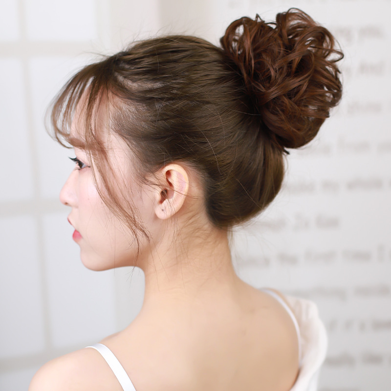 Wig piece female long curly hair caterpillar wig net red fluffy wig balls hair circle manufacturers wholesale spot Specification drawing