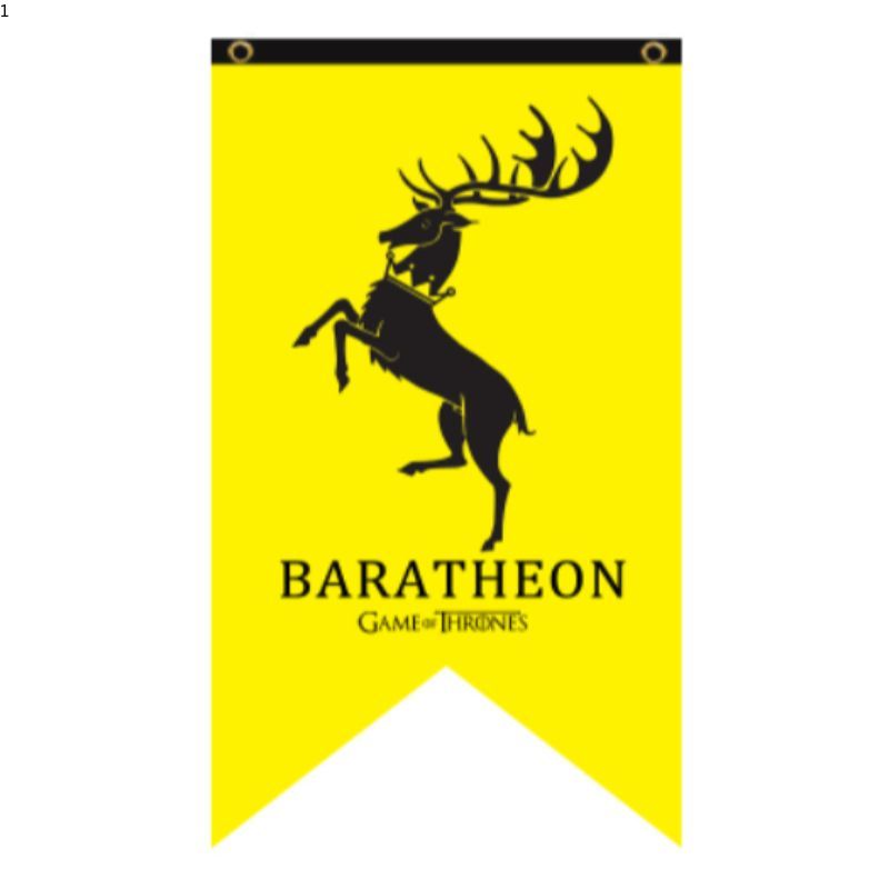 Spot Wholesale 75*125 Cm Game Of Thrones Decorated Flag Polyester Stark Wolf Head 4