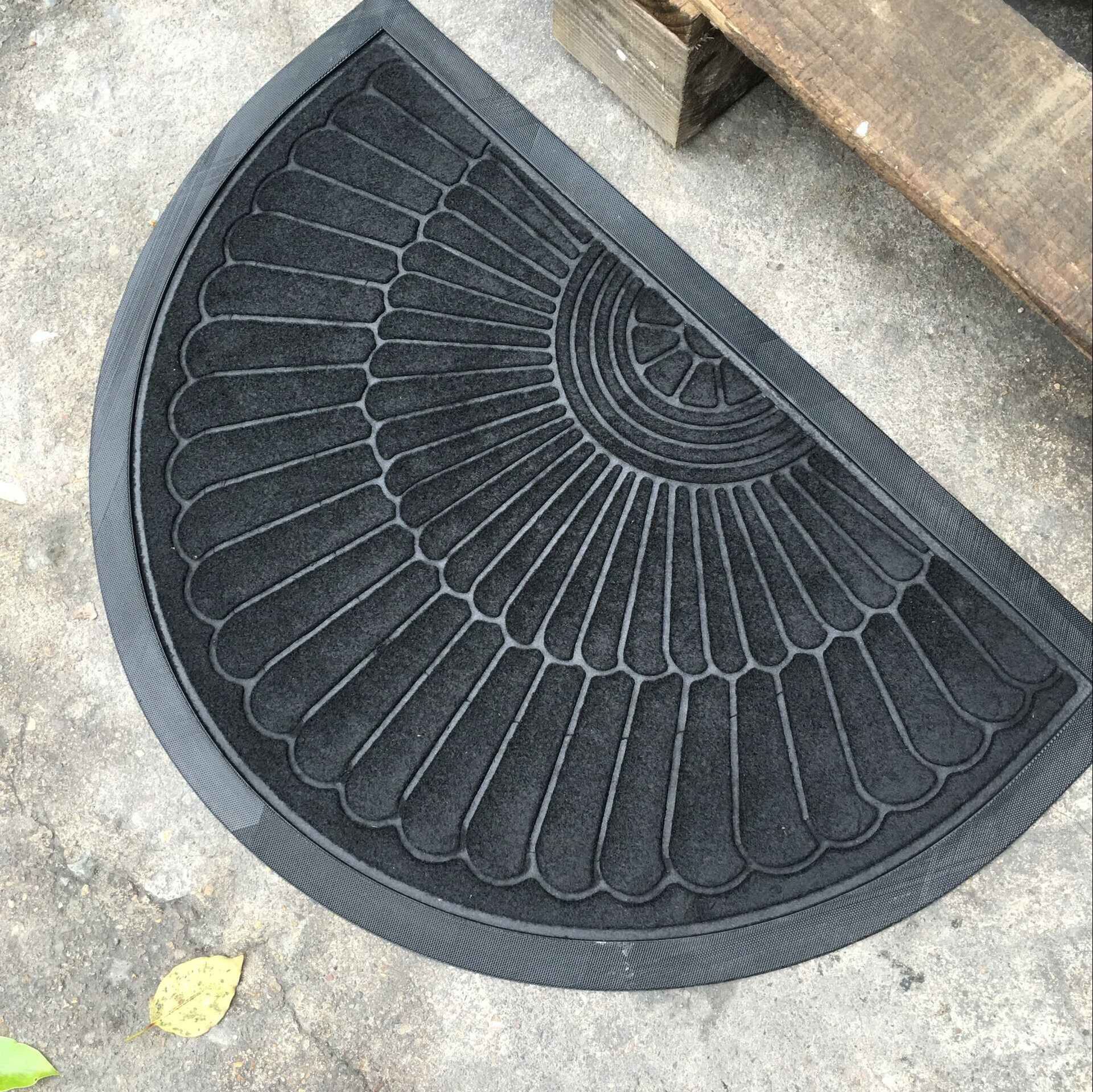 千思压花拉绒满条纹粗丝PE涤纶丙纶PP地毯蹭脚垫地毯门垫地垫子详情5