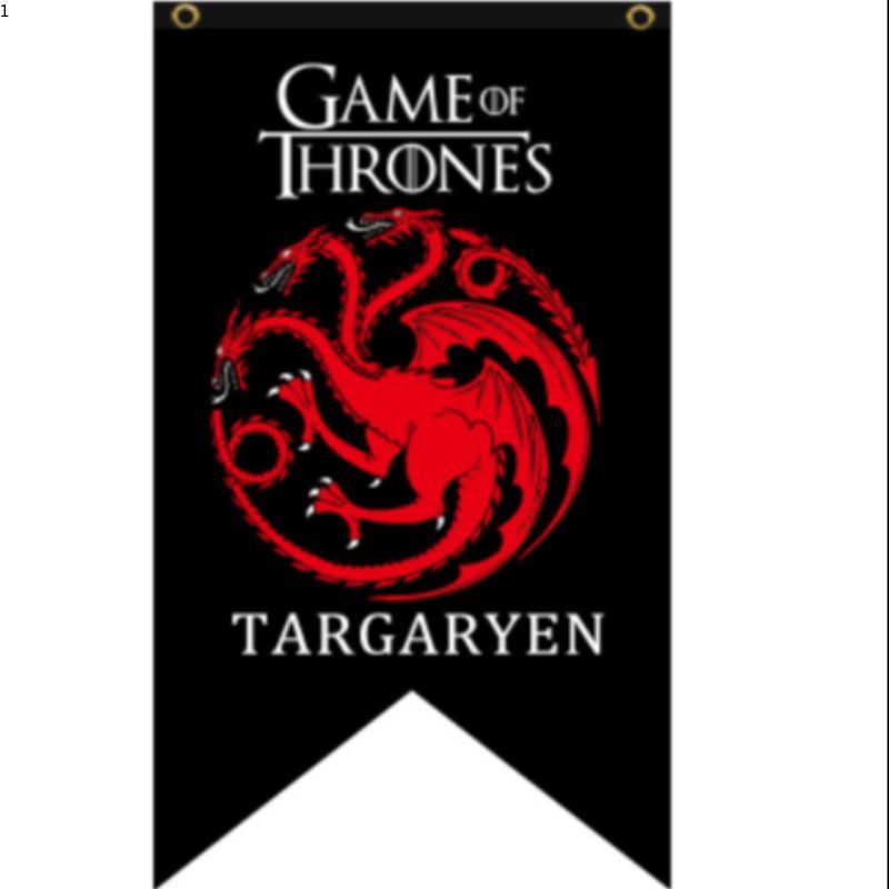 Spot Wholesale 75*125 Cm Game Of Thrones Decorated Flag Polyester Baelh Yellow Base Blackbird 4